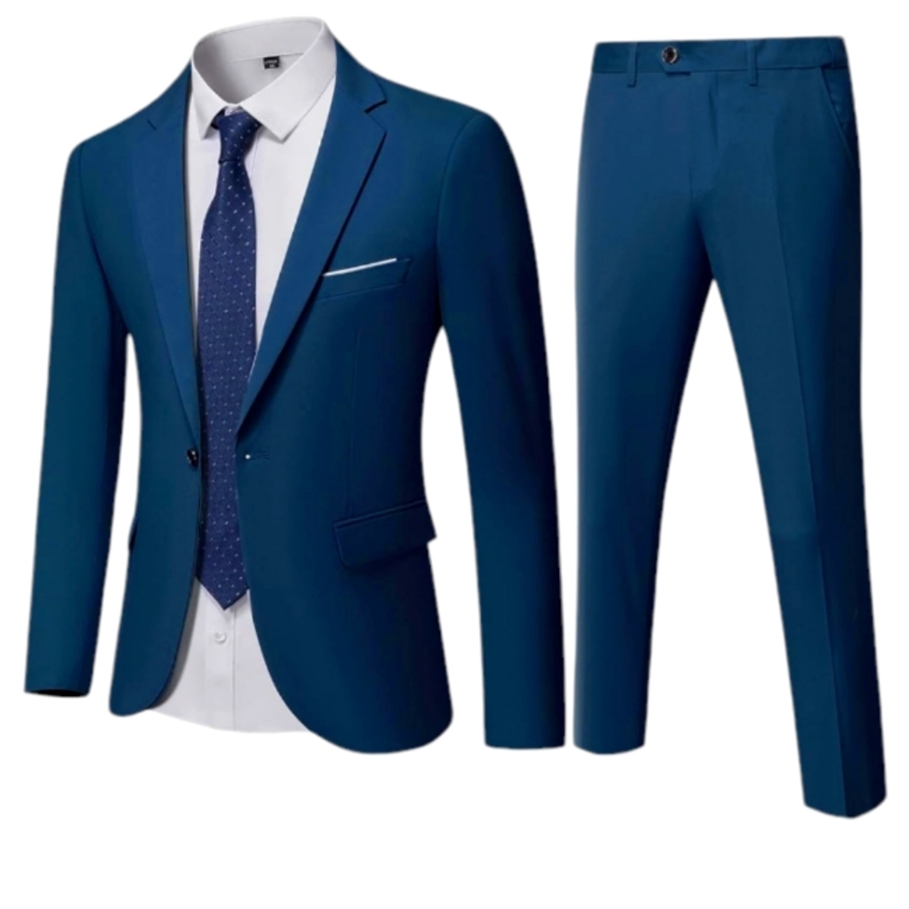 YND MEN 2 PIECE SUIT/ SIZE MEDIUM/ BLUE SUIT/ SINGLE BUTTON JACKET